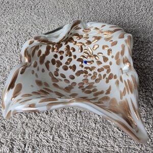 Vintage Murano Copper Aventurine Bowl